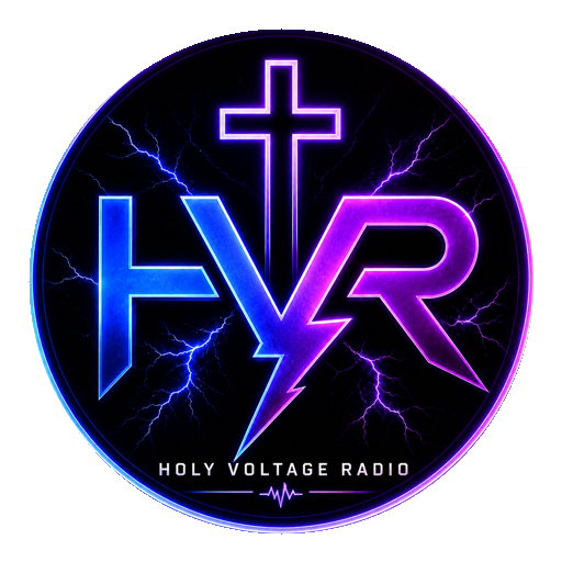 Holy Voltage Radio neon HVR logo